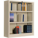 All Steel Bookcase 36&quot; W x 12&quot; D x 42&quot; H Putty 3 Openings
