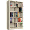 All Steel Bookcase 36&quot; W x 12&quot; D x 60&quot; H Putty 5 Openings
