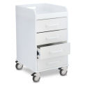 TrippNT Compact 4 Drawer Locking Medical Cart, White, 14&quot;W x 19&quot;D x 27&quot;H, 51032