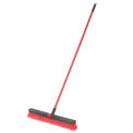 LIBMAN Push Broom with Resin Block - 24&quot; - Medium-Duty Bristles - Pkg Qty 4