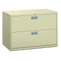 HON Brigade 2 Drawer Lateral File, 42"W, Putty, HON692LL