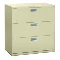 HON Brigade 3 Drawer Lateral File, 42"W, Putty, HON693LL