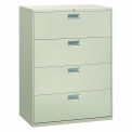 HON Brigade 4 Drawer Lateral File, 42"W, Light Gray, HON694LQ