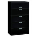 HON Brigade 5 Drawer Lateral File, 42"W, Black, HON695LP