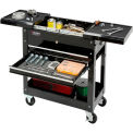 Global Industrial 27&quot; 2-Drawer Tool Cart W/ Sliding Top, Black