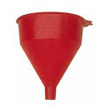 Funnel King 32002 Red Safety Polyethylene 2 Quart Funnel w/ 60 Micron Filter Screen