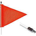 Checkers 12'  Hex Base Warning Whip w/o Light, 12&quot;x9&quot; Orange Triangle Flag