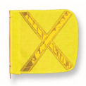 Checkers Heavy Duty Flag, 16&quot;x16&quot; Yellow w/ Yellow X, FS8025-16-Y
