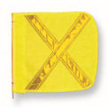 Checkers Heavy Duty Flag, 12&quot;x11&quot; Yellow w/ Yellow X, FS8025-Y