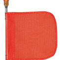 Checkers 10'  Hex Base Warning Whip w/ Lighting Capabilities, 12 x 11&quot;Orange Flag