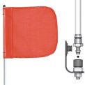 Checkers 3' Quick Disconnect Warning Whip w/o Light, 12&quot;x11&quot; Orange Rectangle Flag
