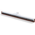 Red Double Rubber Squeegee W/Bristles 18&quot;, White - Pkg Qty 10