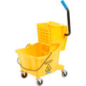 Carlisle 3690804 Mop Bucket & Wringer Combo, 26 Qt, Yellow