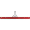 Flo-Pac Straight Red Gum Rubber Floor Squeegee -Heavy Duty Steel Frame 24&quot; - Pkg Qty 6