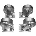 Casters for All-Welded Self-Dumping Steel Hoppers - 6x2&quot; - Semi-Steel