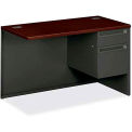 HON Right Return for 38000 Series, 48"W x 24"D x 29-1/2"H, Mahogany