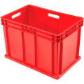 Global Industrial Solid Straight Wall Container, 23-3/4&quot;Lx15-3/4&quot;Wx16-1/8&quot;H, Red - Pkg Qty 2
