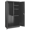 Global Industrial Unassembled Janitorial Cabinet, 36x18x72, Black