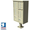 Vital CBU, 16 Mailboxes, 2 Parcel Lockers, Sandstone