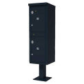 Valiant Outdoor Parcel Locker, Post Mount, Black