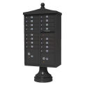 Vital CBU w/Vogue Traditional Accessories, 16 Unit & 2 Parcel Lockers, Dark Bronze