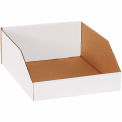 Open Top White Corrugated Bin Box, 10&quot; x 12&quot; x 4-1/2&quot; - Pkg Qty 25