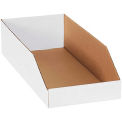 Open Top White Corrugated Bin Box, 8&quot; x 18&quot; x 4-1/2&quot; - Pkg Qty 50