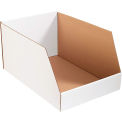 Jumbo Open Top White Corrugated Boxes, 16&quot; x 24&quot; x 12&quot;, BINJ162412 - Pkg Qty 25