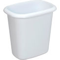 Rubbermaid® Vanity Wastebasket, 6 Quart, White