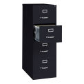 Hirsh Industries 26-1/2&quot; Deep Vertical File Cabinet 4-Drawer Legal Size, Black, 16702