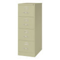 Hirsh Industries 26-1/2&quot; Deep Vertical File Cabinet 4-Drawer Legal Size, Putty, 16701