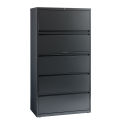 Hirsh Industries Lateral File 36&quot; Wide 5-Drawer, Charcoal, 16068