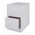 Hirsh Industries 25&quot; Deep Vertical File Cabinet 2-Drawer Legal Size, Light Gray, 14414