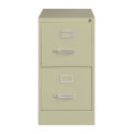 Hirsh Industries 26-1/2&quot; Deep Vertical File Cabinet 2-Drawer Letter Size, Putty, 14415