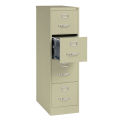 Hirsh Industries 26-1/2" Deep Vertical File Cabinet 4-Drawer Letter Size, Putty, 16698