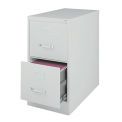 Hirsh Industries 25&quot; Deep Vertical File Cabinet 2-Drawer Letter Size, Light Gray, 14411