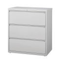 Hirsh Industries Lateral File 36" Wide 3-Drawer, Light Gray, 14987