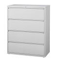 Hirsh Industries Lateral File 42&quot; Wide 4-Drawer, Light Gray, 15002