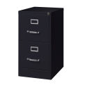Hirsh Industries 22" Deep Vertical File Cabinet 2-Drawer Letter Size Black, 17890