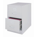 Hirsh Industries 26-1/2&quot; Deep Vertical File Cabinet 2-Drawer Legal Size, Light Gray, 14420