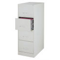 Hirsh Industries 26-1/2&quot; Deep Vertical File Cabinet 4-Drawer Legal Size, Light Gray, 16703