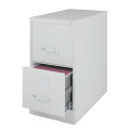 Hirsh Industries 26-1/2&quot; Deep Vertical File Cabinet 2-Drawer Letter Size, Light Gray, 14417