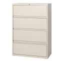 Hirsh Industries 36&quot;W Receding Drawer Front Lateral File 4-Drawer- Putty, 17898