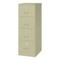 Hirsh Industries 25&quot; Deep Vertical File Cabinet 4-Drawer Legal Size, Putty, 17548