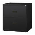 Hirsh Industries Lateral File 30&quot; Wide 2-Drawer, Black, 14955