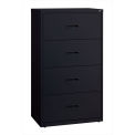 Hirsh Industries Lateral File 30&quot; Wide 4-Drawer, Black, 14957