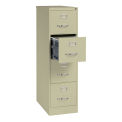 Hirsh Industries 25&quot; Deep Vertical File Cabinet 4-Drawer Letter Size, Putty, 17545