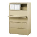 Hirsh Industries Lateral File 36&quot; Wide 5-Drawer, Putty, 14991