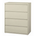 Hirsh Industries Lateral File 42" Wide 4-Drawer, Putty, 15000