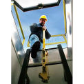 Bilco Yellow Powder Coated Steel Ladder Safety Post